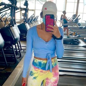 Light Blue Balance Athletica Wrap Top